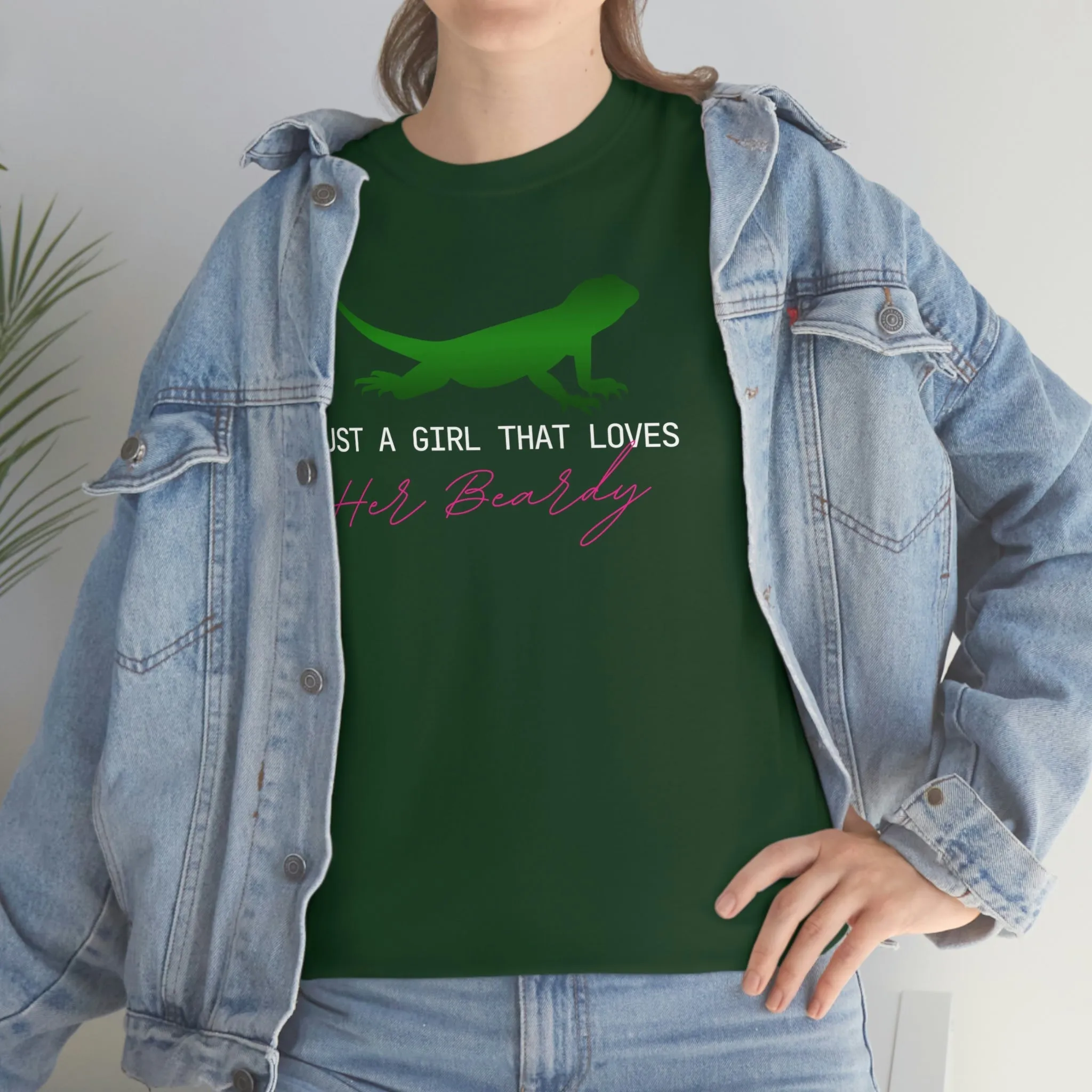 Just a Girl That Loves Her Beardy Heavy Cotton T-Shirt