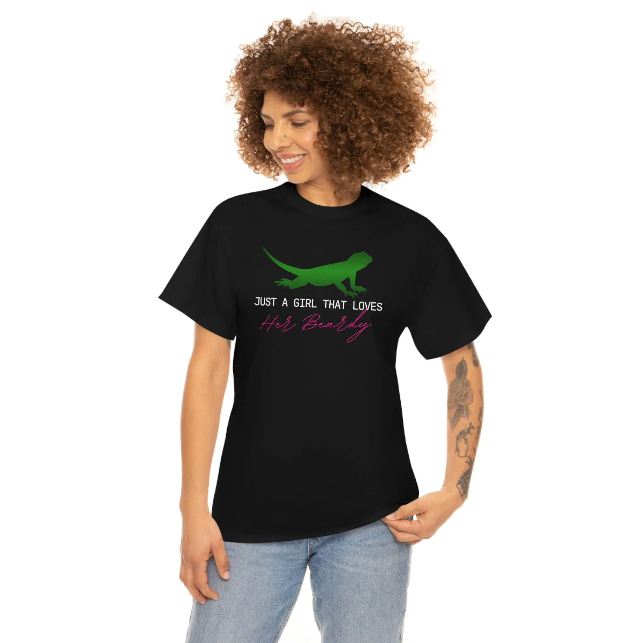 Just a Girl That Loves Her Beardy Heavy Cotton T-Shirt