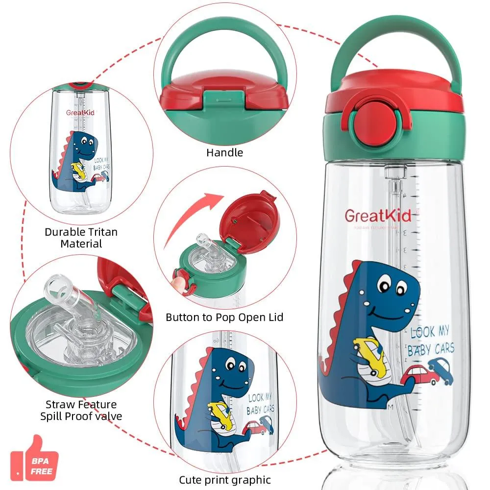 Kids Water Drinking Bottle,BPA Free Leak Proof 500ml Drinking Bottle