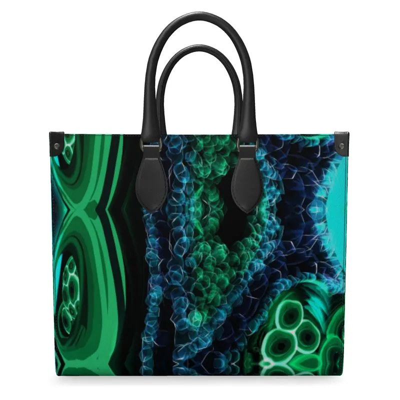 Large "Malachite" Smooth Nappa Leather Shopper Bag