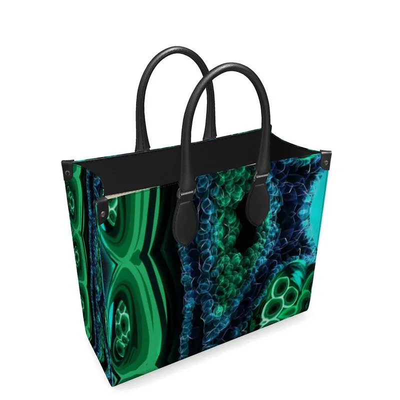 Large "Malachite" Smooth Nappa Leather Shopper Bag