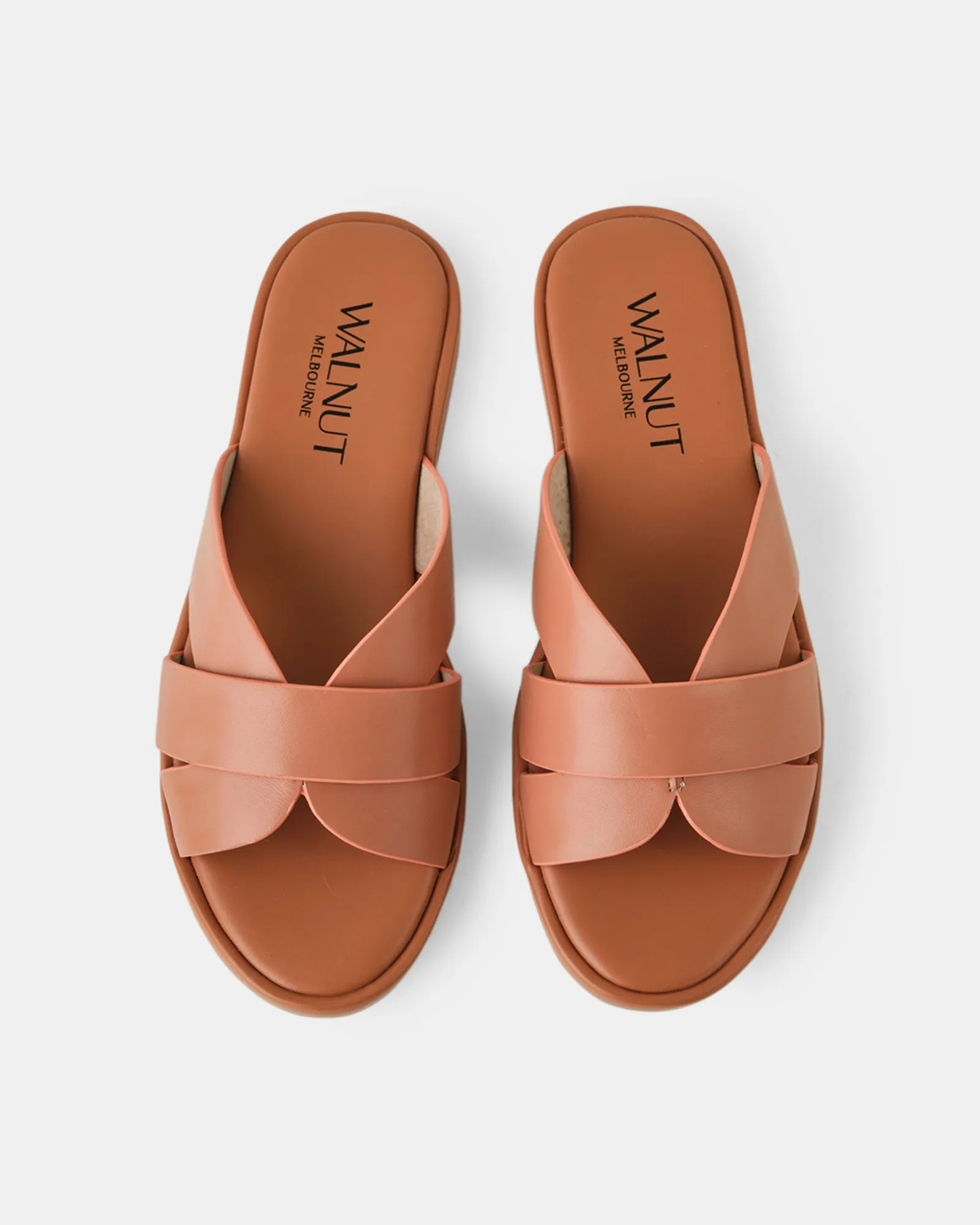 Lola Leather Slide - Dusty Rose