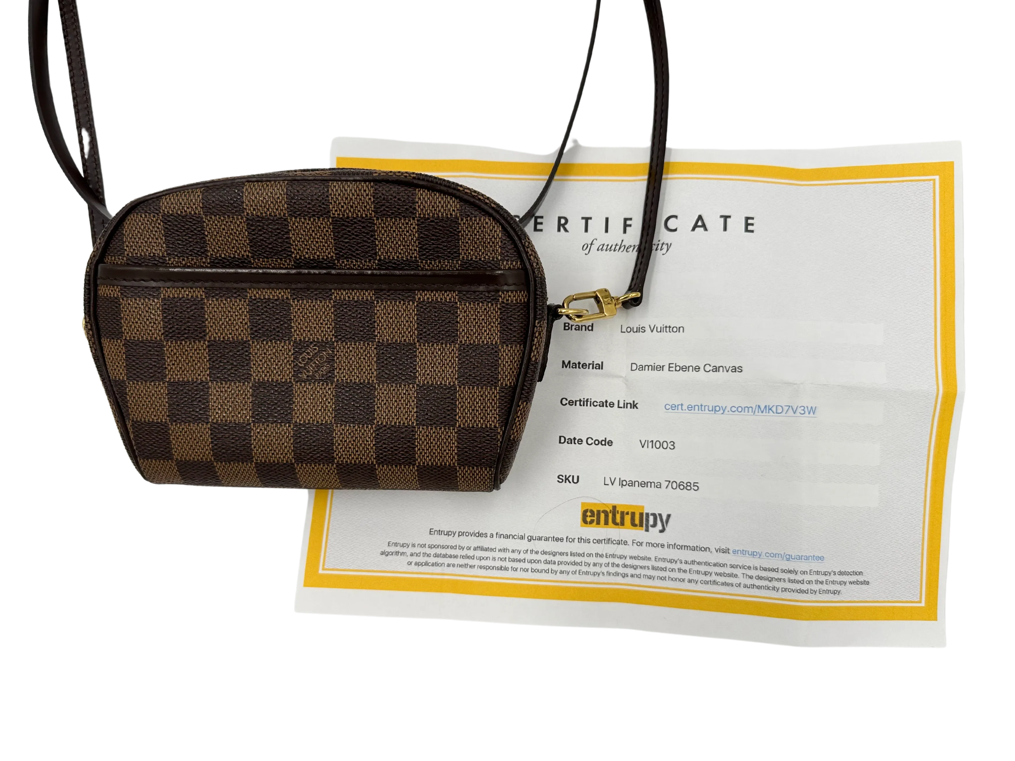 LOUIS VUITTON Damier Ebene Pochette Ipanema