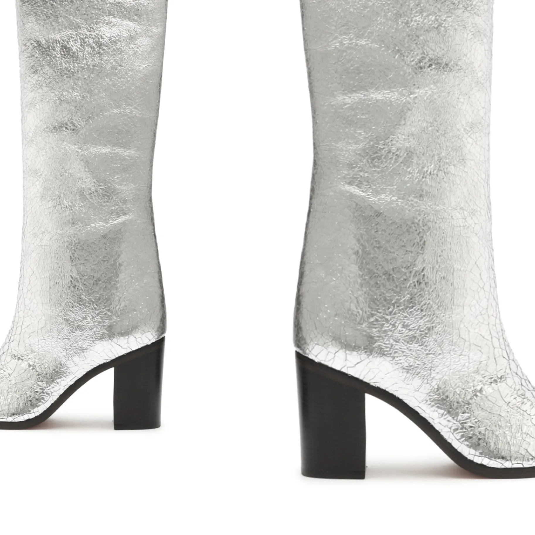 Maryana Block Crackled Leather Boot