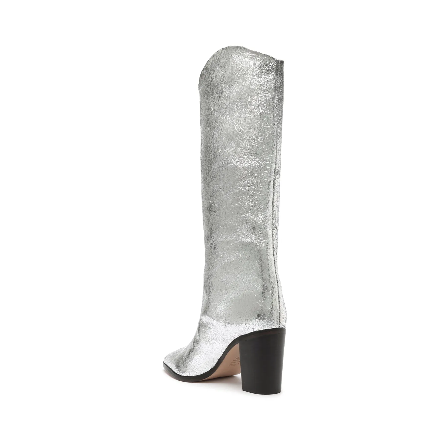 Maryana Block Crackled Leather Boot