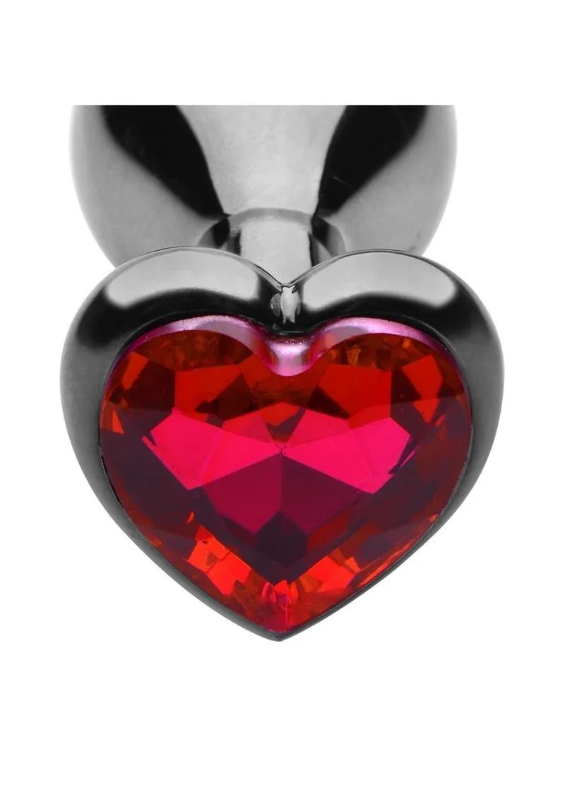 Master Series - Crimson Tied Scarlet Heart Jewel Anal Plug