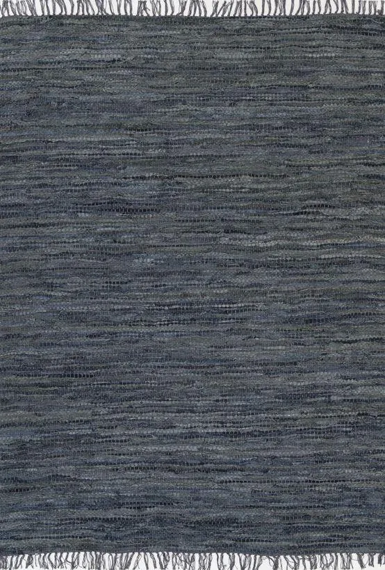 Metro Grey Modern Leather Rug 150x220cm