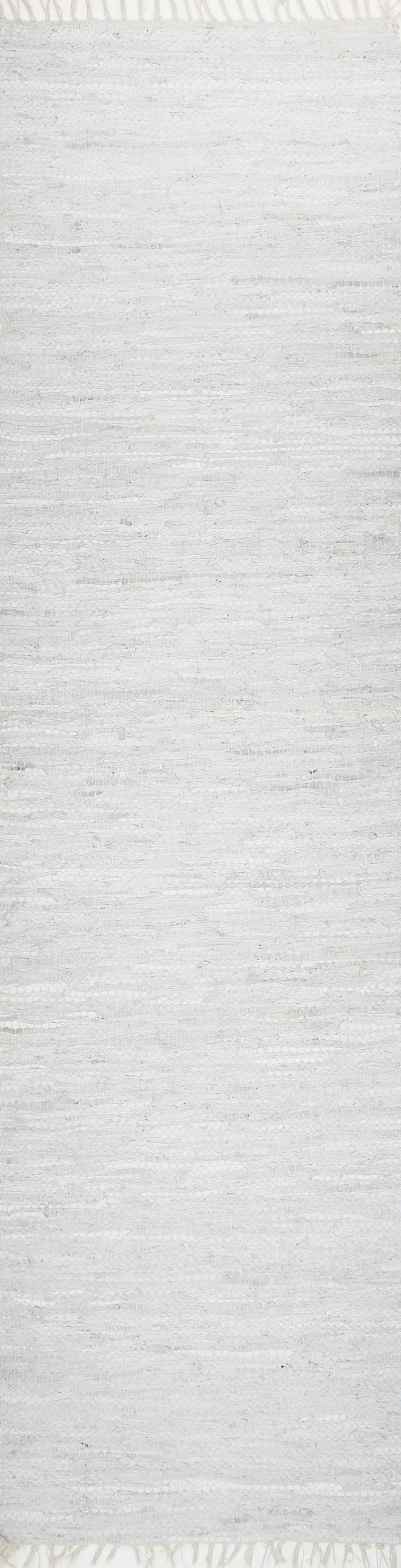 Metro White Modern Leather Rug 190x280cm