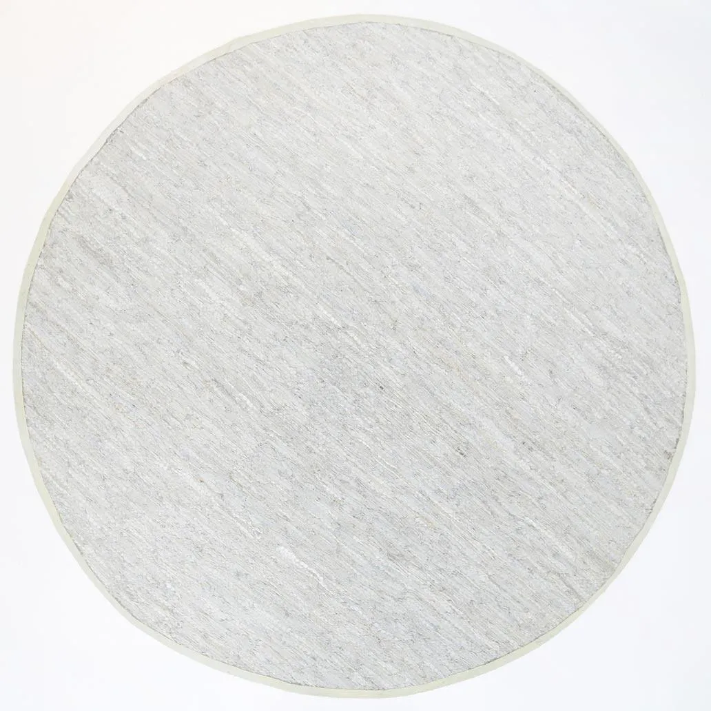 Metro White Modern Leather Rug 190x280cm