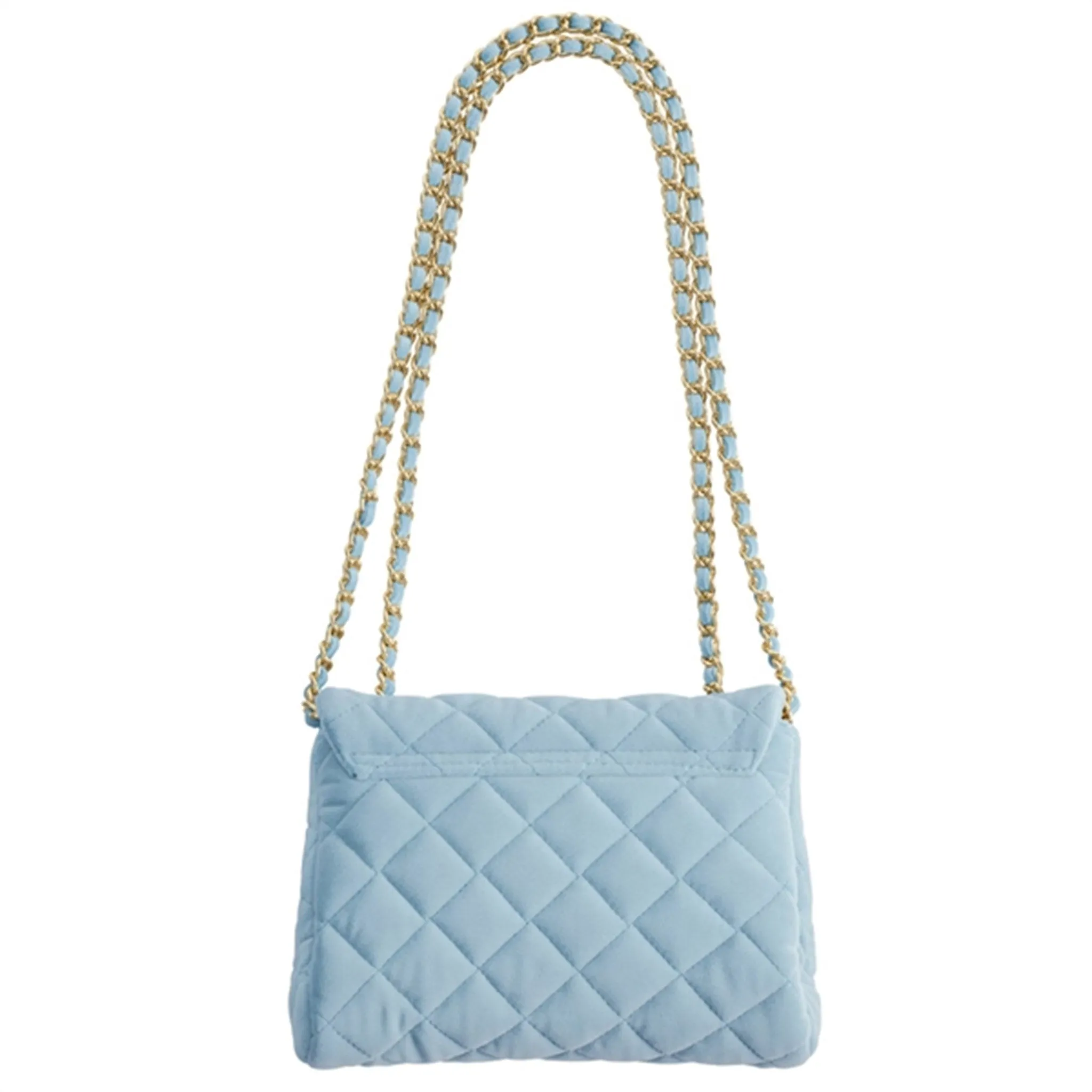 Milledeux Medium Velvet Bag Light Blue