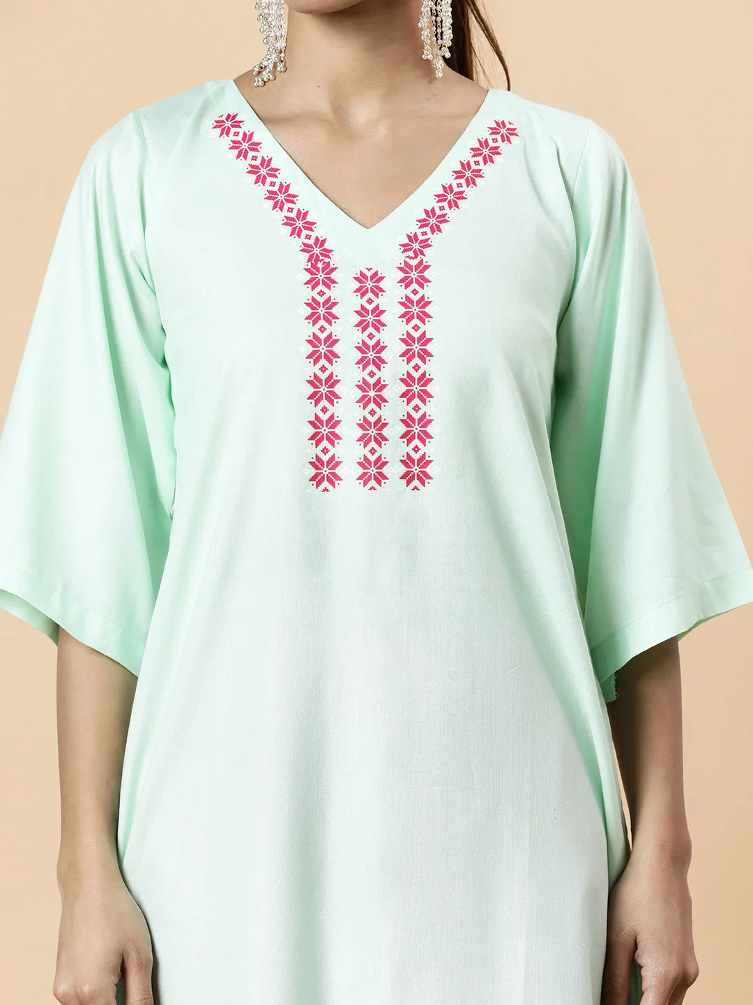 Mint Rayon Kurti - Eos