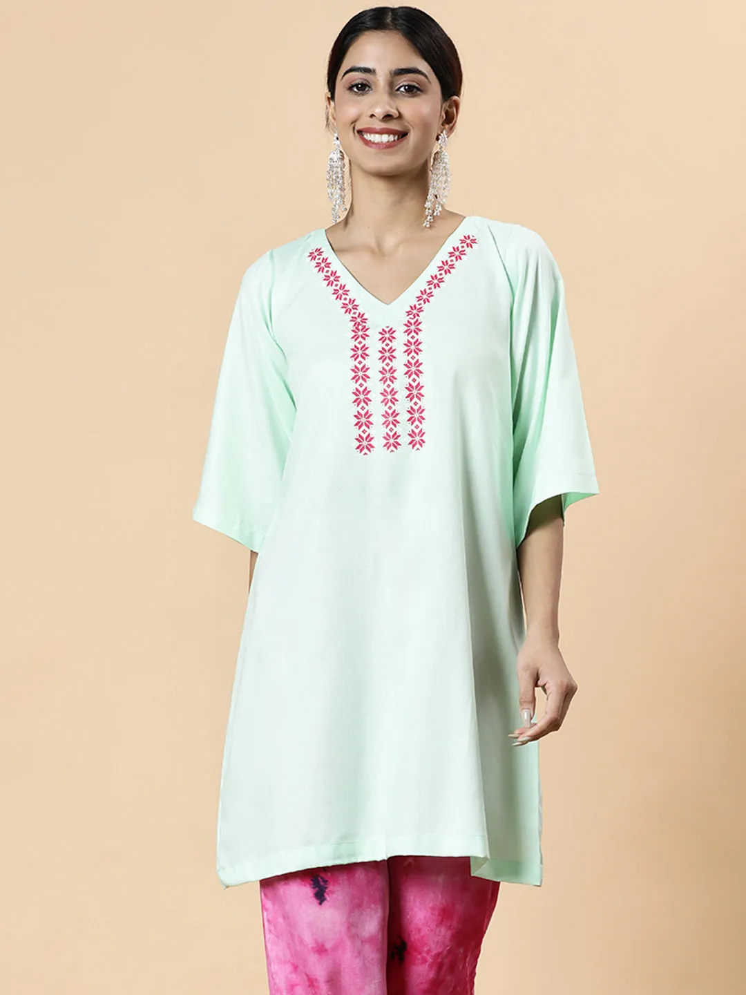 Mint Rayon Kurti - Eos