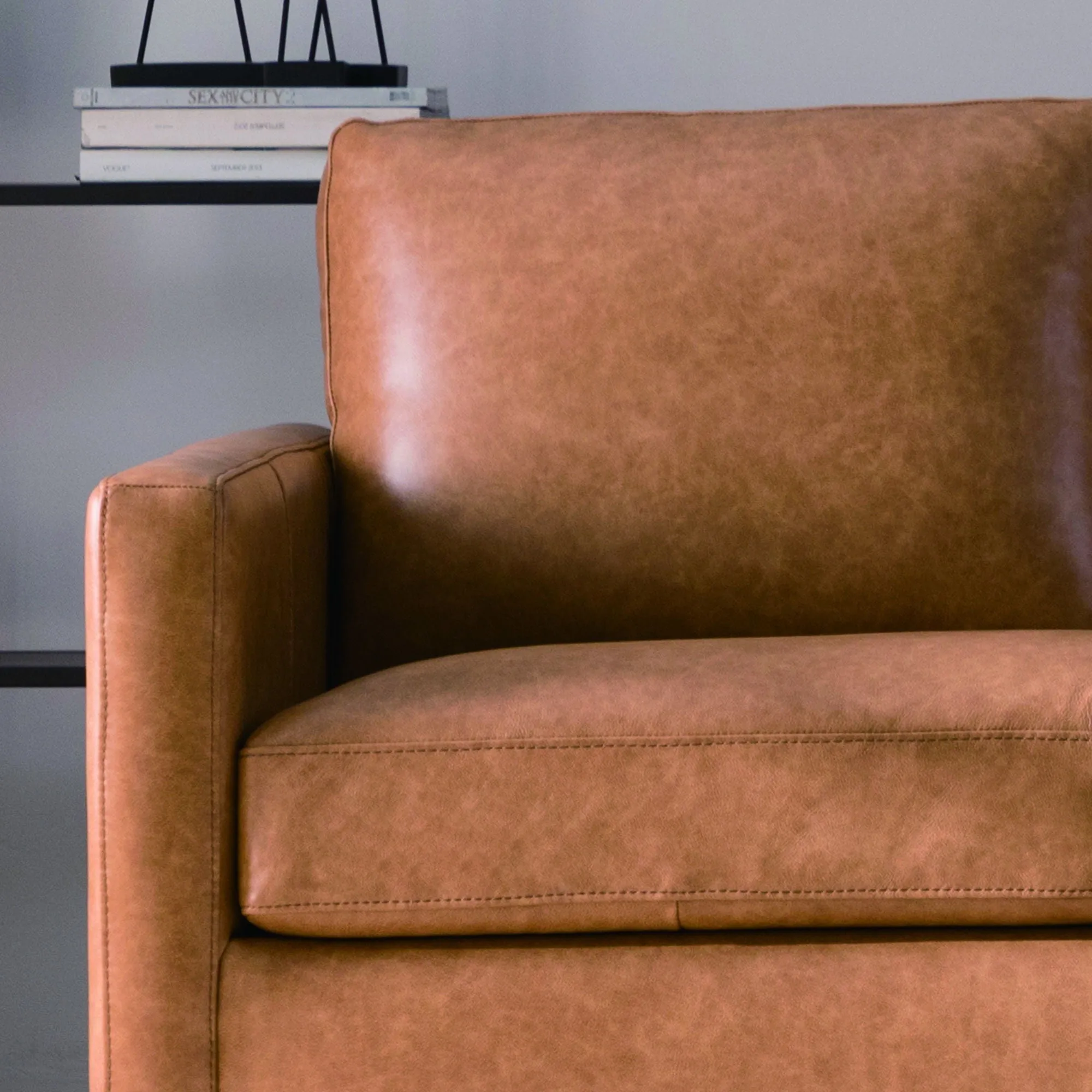 Modern & Contemporary Leather Chair - Camel