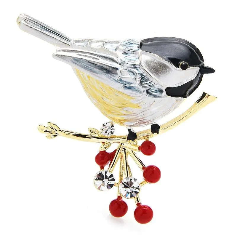 Multicolor Adorable Enamel Bird Brooch Pins