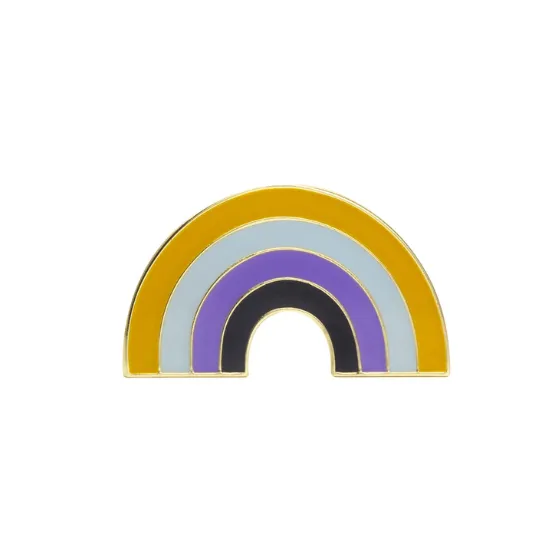 Non-binary Pride Rainbow Enamel Pin