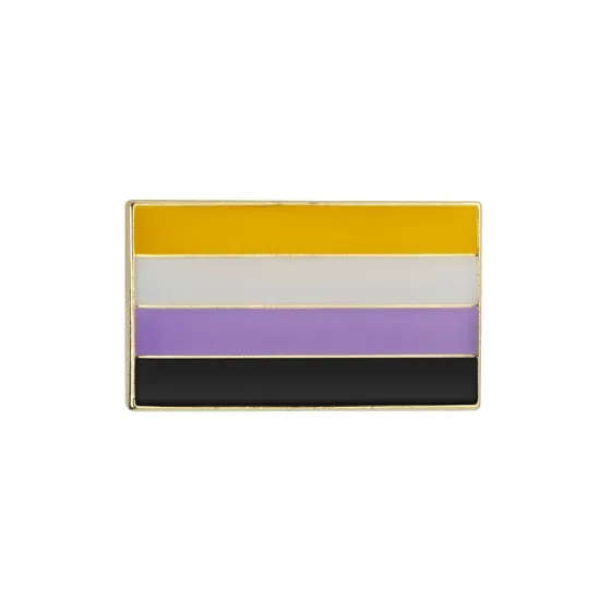 Non-binary Pride Rectangle Enamel Pin