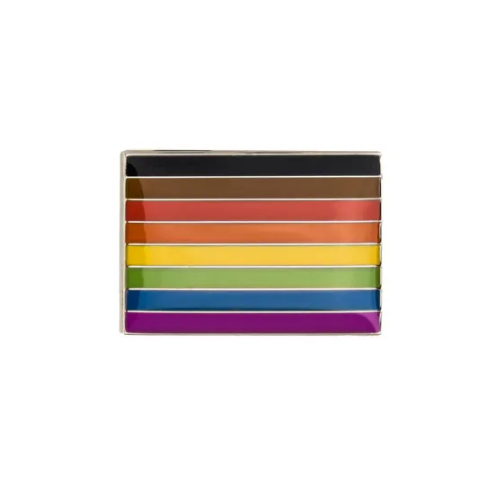 POC-Inclusive Rainbow Pride Rectangle Enamel Pin