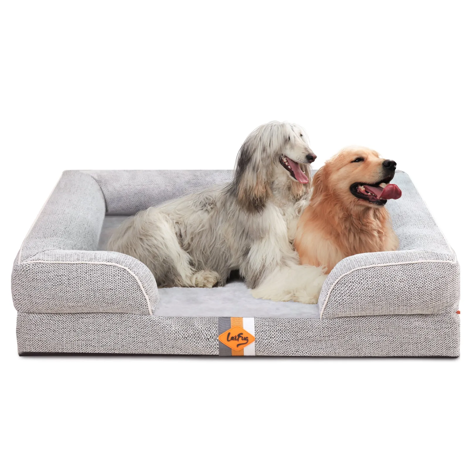 Premium Orthopedic Dog Sofa Bed | Burlap Design