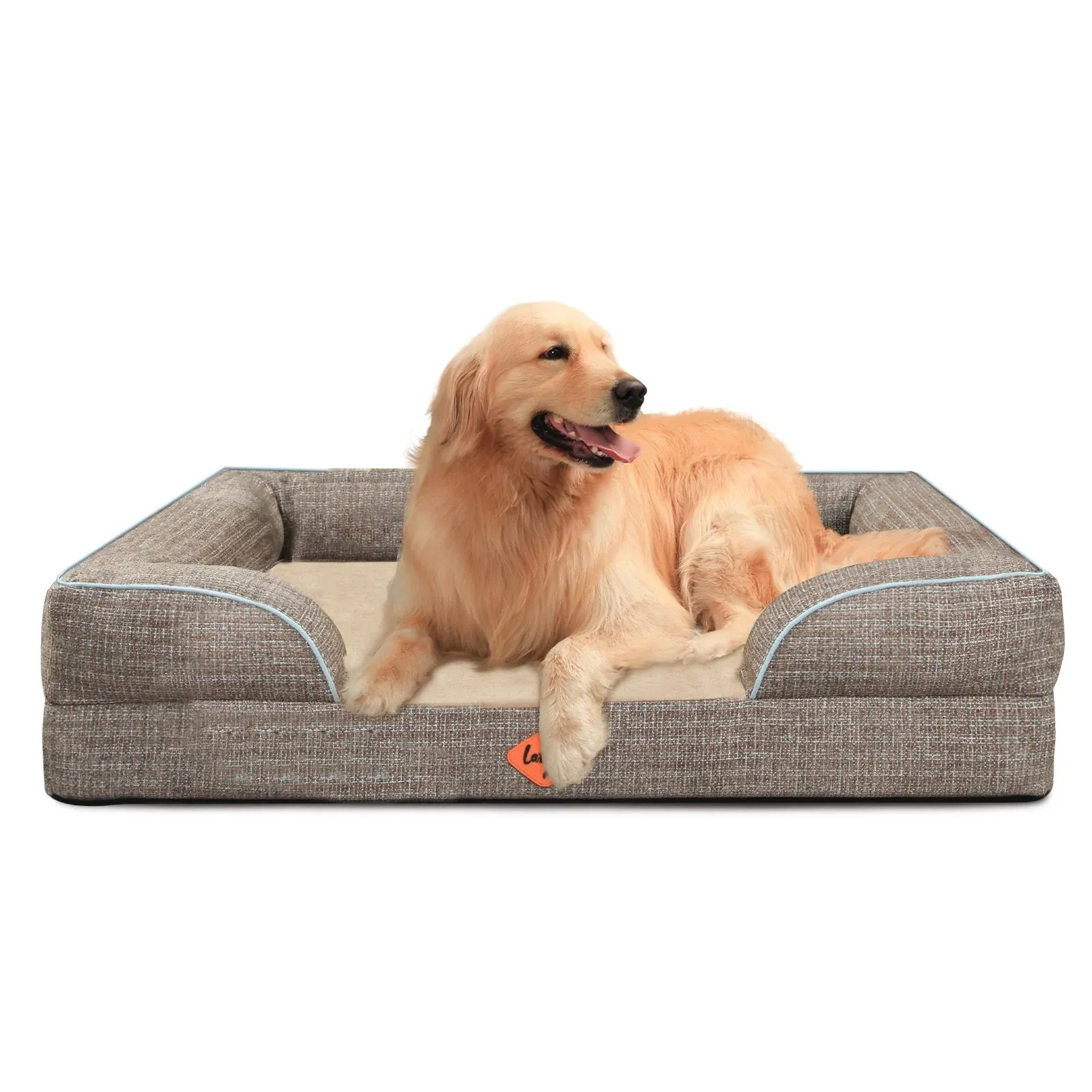 Premium Orthopedic Dog Sofa Bed | Tweed Design