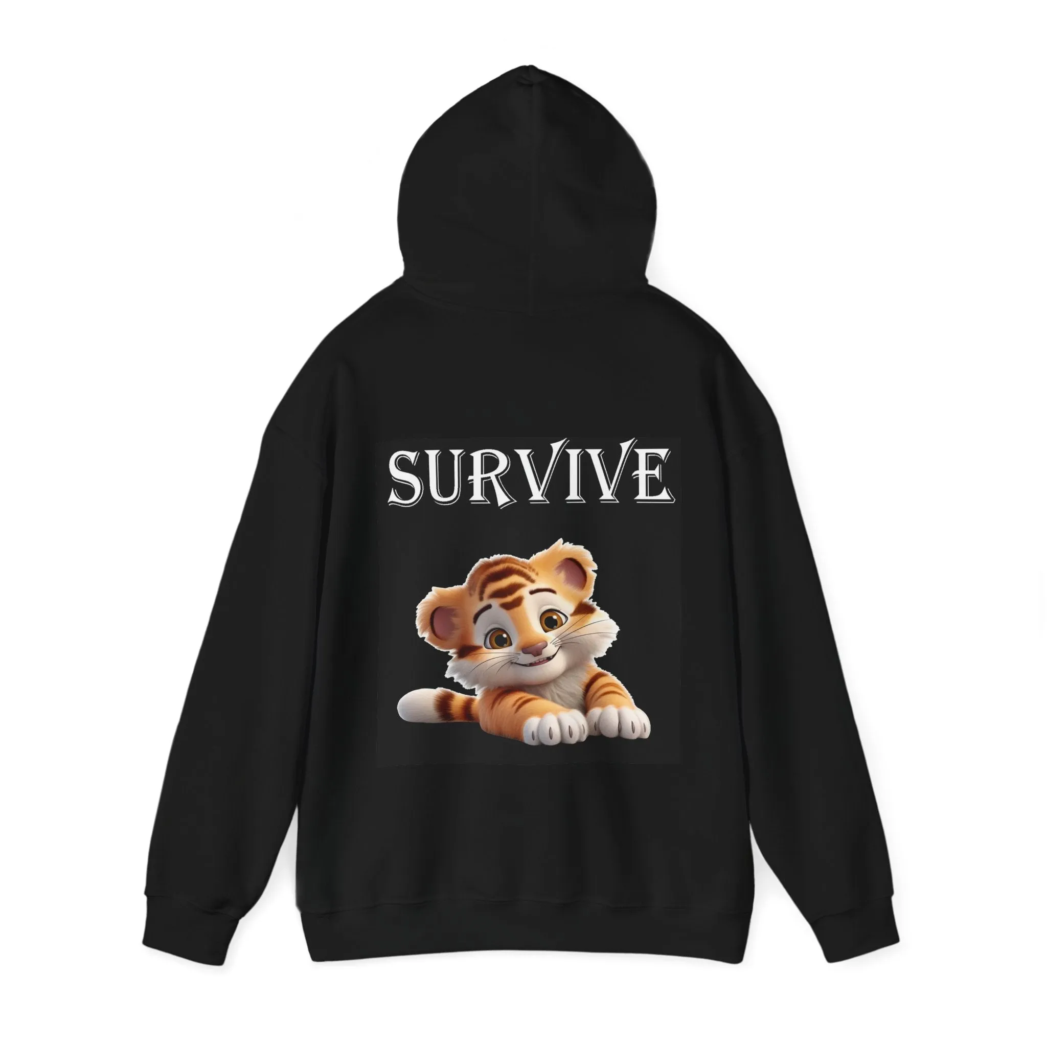 Princess Grace  Survive Tiger Hoodie - Unisex Heavy Blend™ Sweatshirt for Animal Lovers