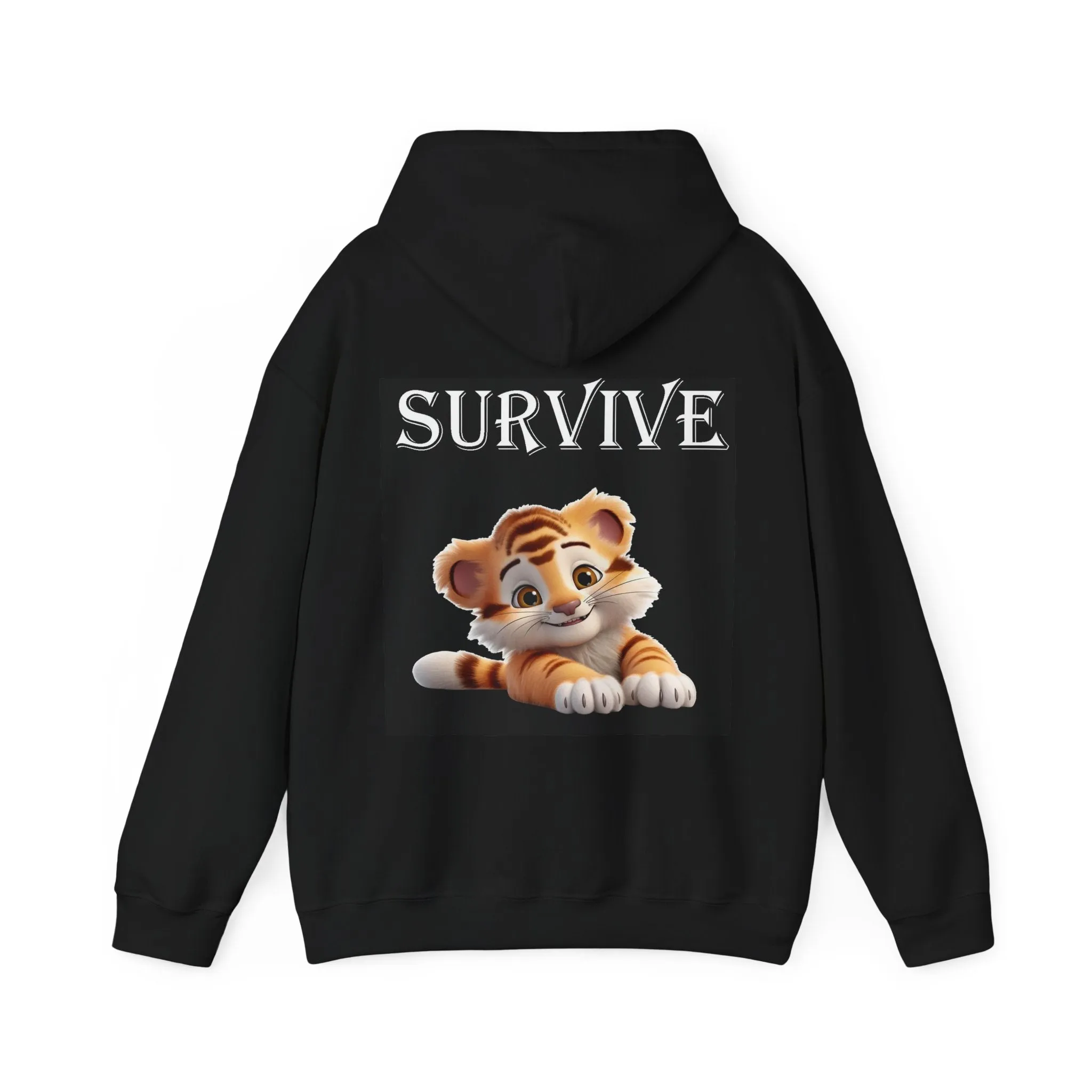 Princess Grace  Survive Tiger Hoodie - Unisex Heavy Blend™ Sweatshirt for Animal Lovers