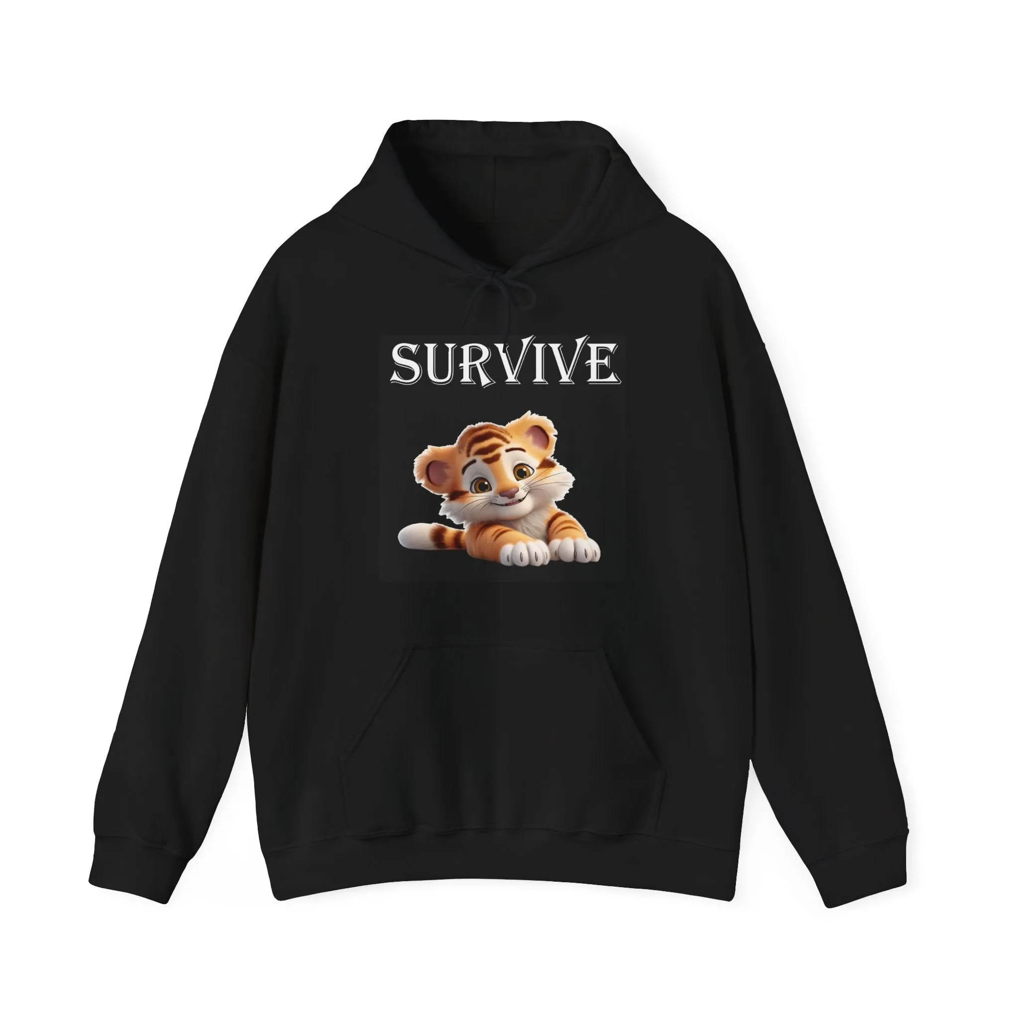 Princess Grace  Survive Tiger Hoodie - Unisex Heavy Blend™ Sweatshirt for Animal Lovers