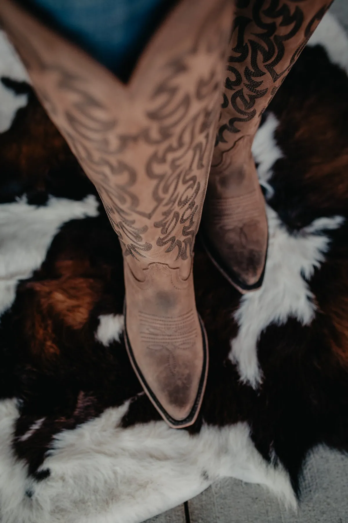 "Allie" Tall BROWN Leather Boots by Liberty Black {B & C Calf Widths}