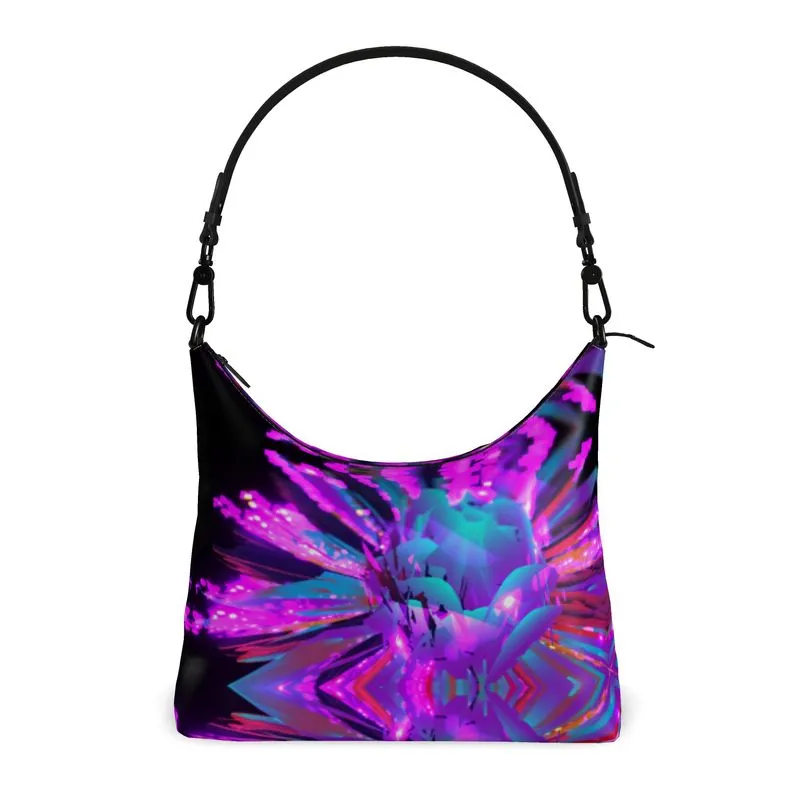 "Dazzling Dahlias" Custom Square Hobo Bag