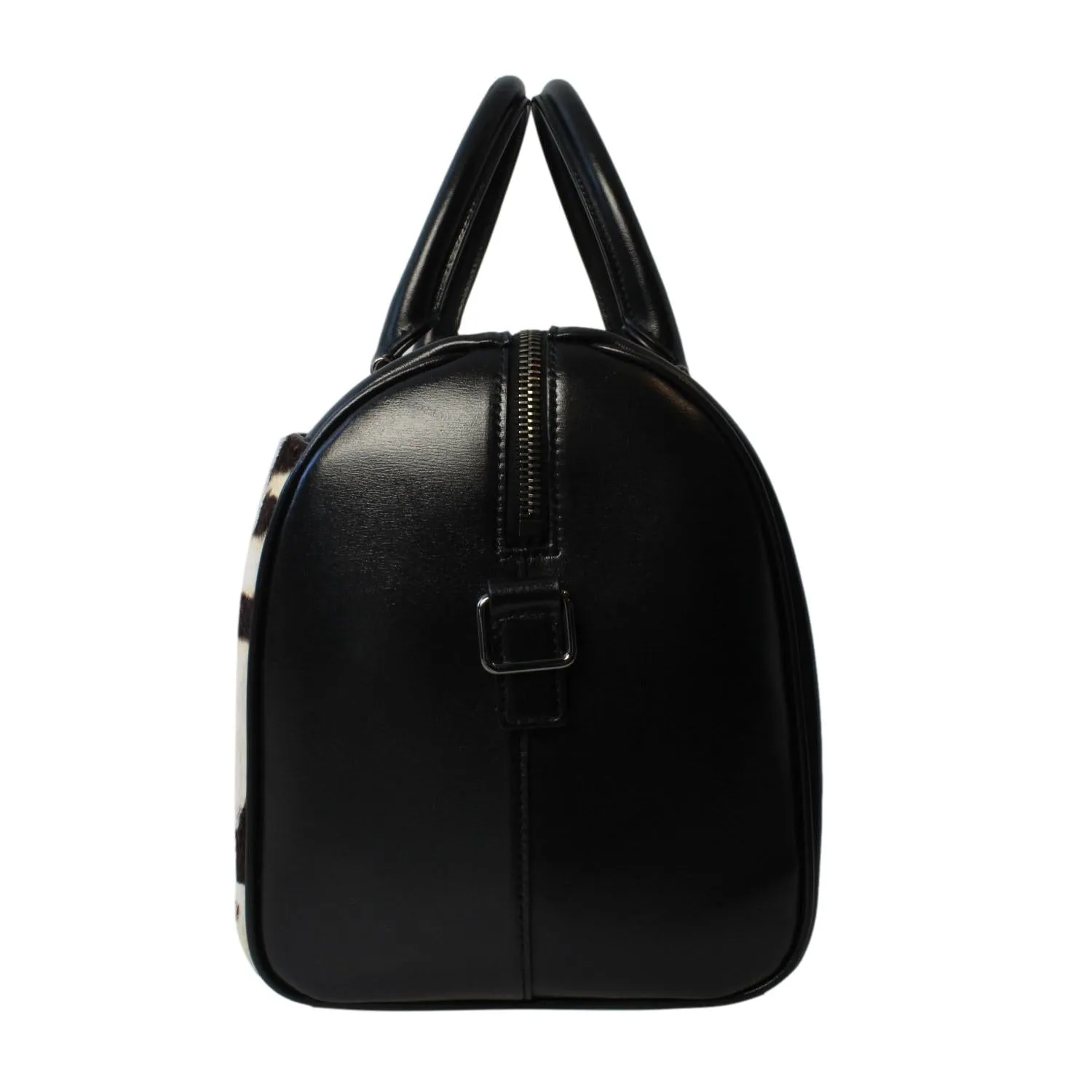 Saint Laurent 12 Hour Calfskin Leather Pony Hair Duffle Bag