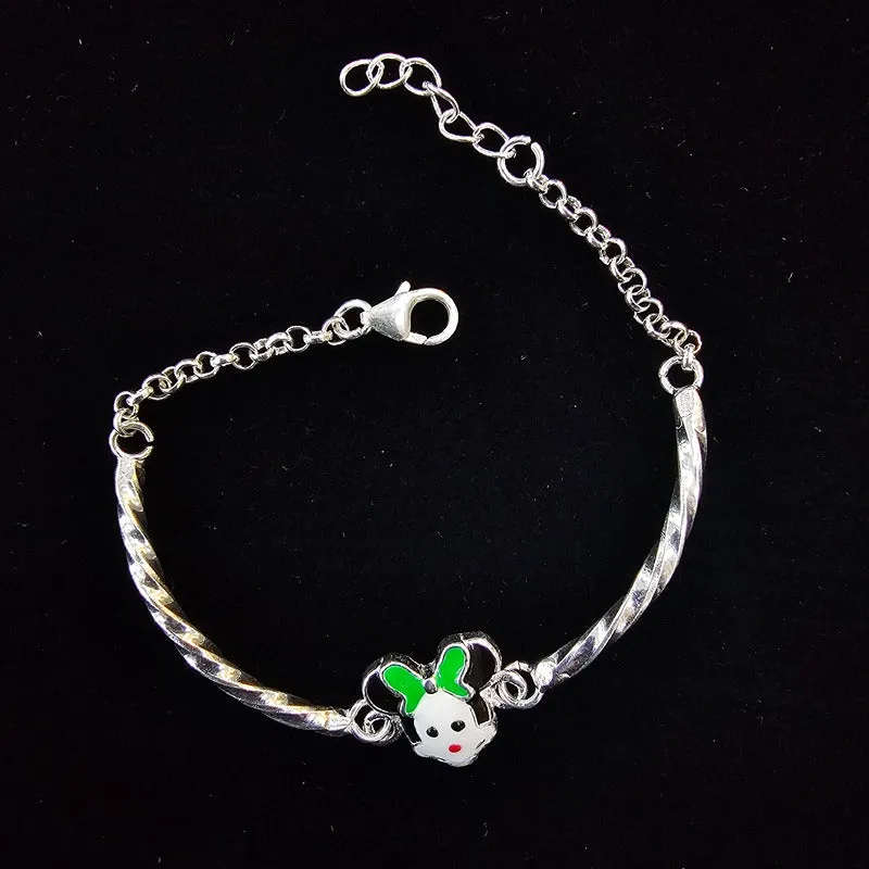 Silver 925 Kids Minnie Mouse Bracelet For Girls