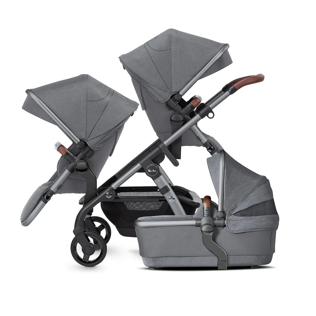 Silver Cross Wave 3 Twin Pushchair - Lunar