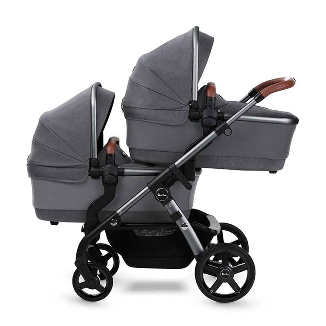 Silver Cross Wave 3 Twin Pushchair - Lunar