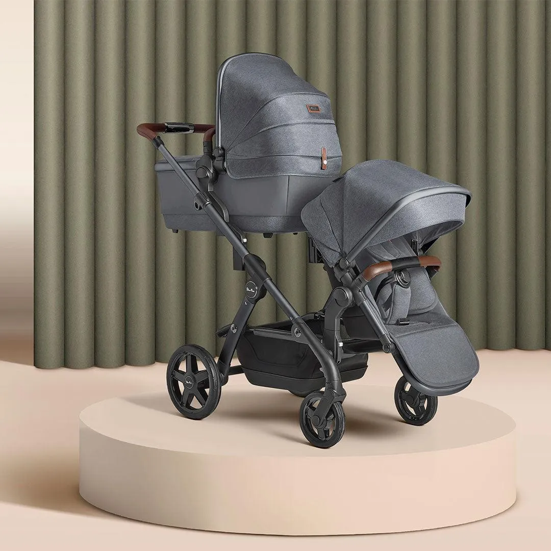 Silver Cross Wave 3 Twin Pushchair - Lunar