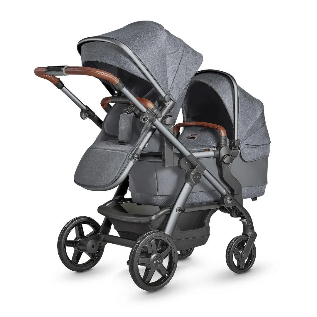 Silver Cross Wave 3 Twin Pushchair - Lunar