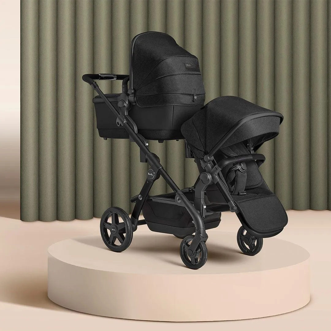 Silver Cross Wave 3 Twin Pushchair - Onyx