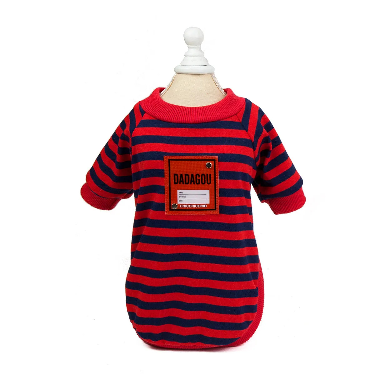 Small dog pet clothing spring striped T-shirt