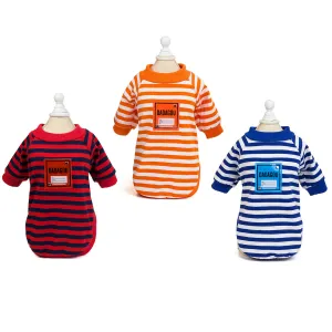 Small dog pet clothing spring striped T-shirt