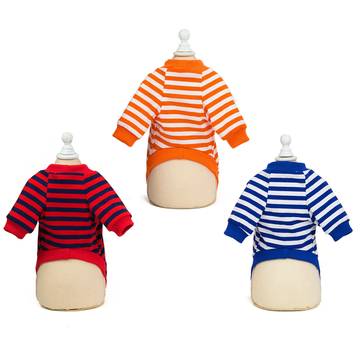 Small dog pet clothing spring striped T-shirt