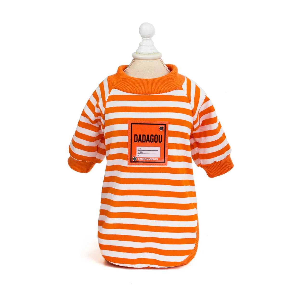 Small dog pet clothing spring striped T-shirt