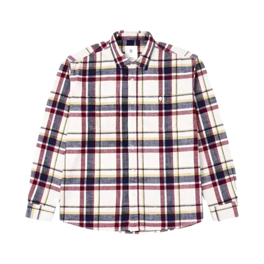 Stylish checkered jeans shirt for men