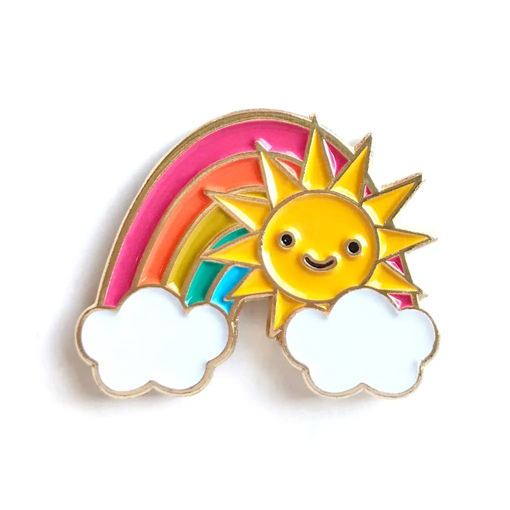 Sunny Rainbow Enamel Pin