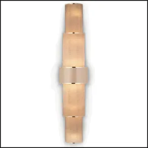 Tall Modern Wall Light With Metallic Copper Diffuser