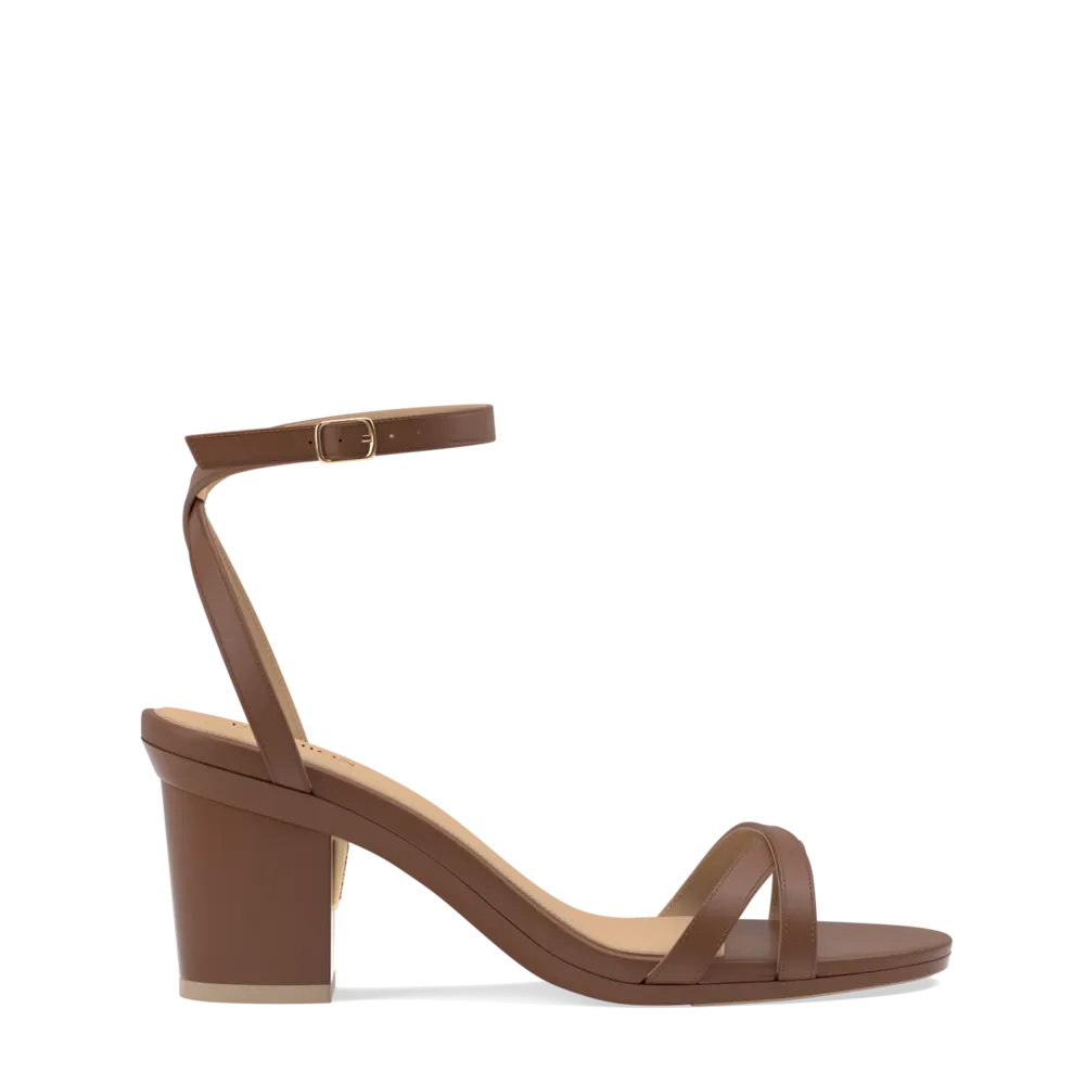 The Brynn - Walnut Leather 3 Stiletto