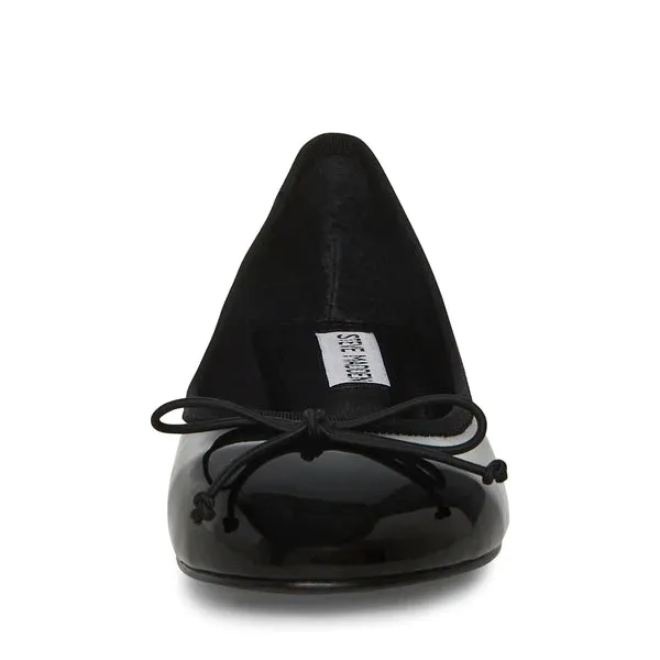 The Cherish Patent Block Heel - Black