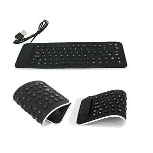 USB Mini Foldable  and Flexible Silicone Keyboard for Laptop and Computers