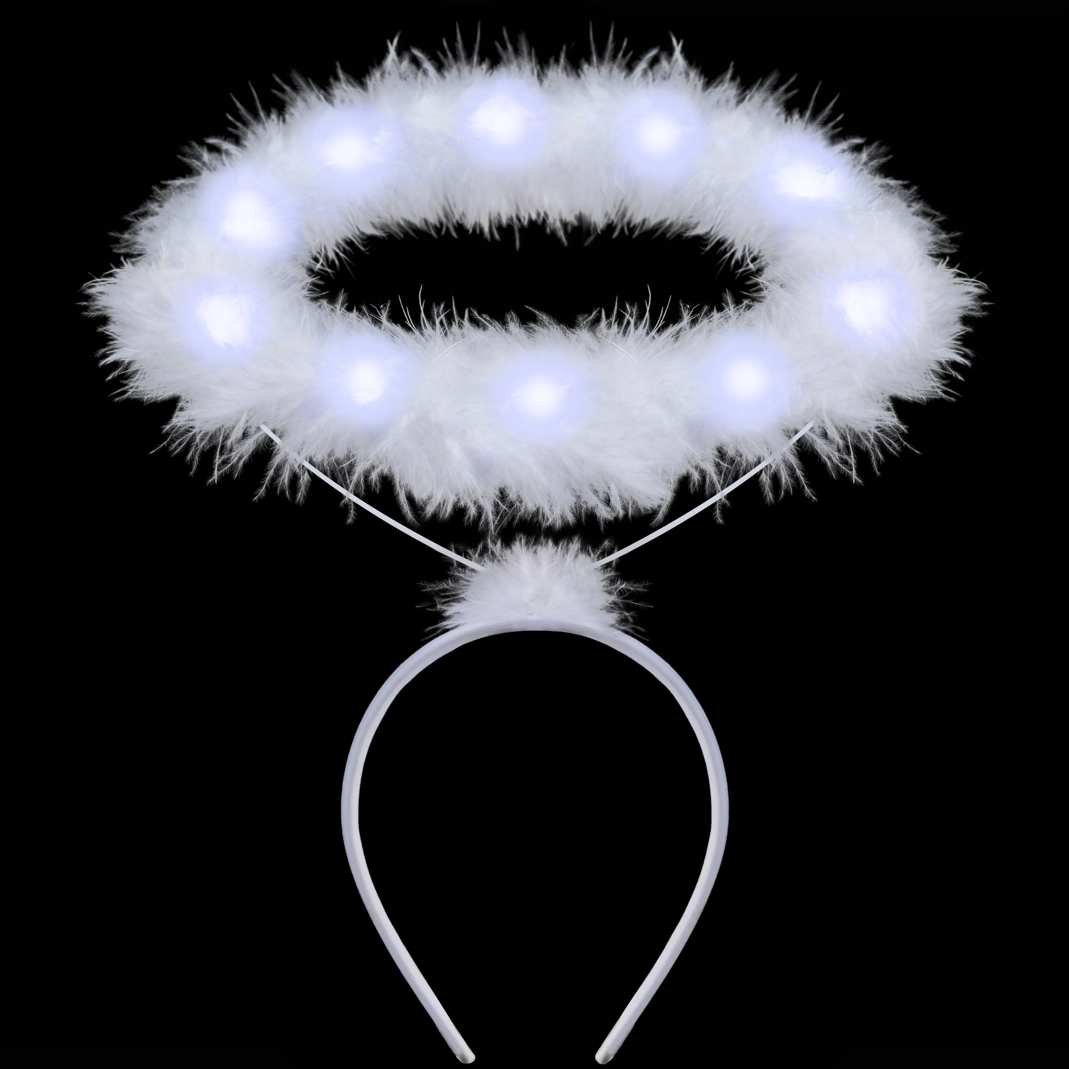 White LED Angel Halo Headband Cosplay Kit Role Play Accessories, 3 Pack