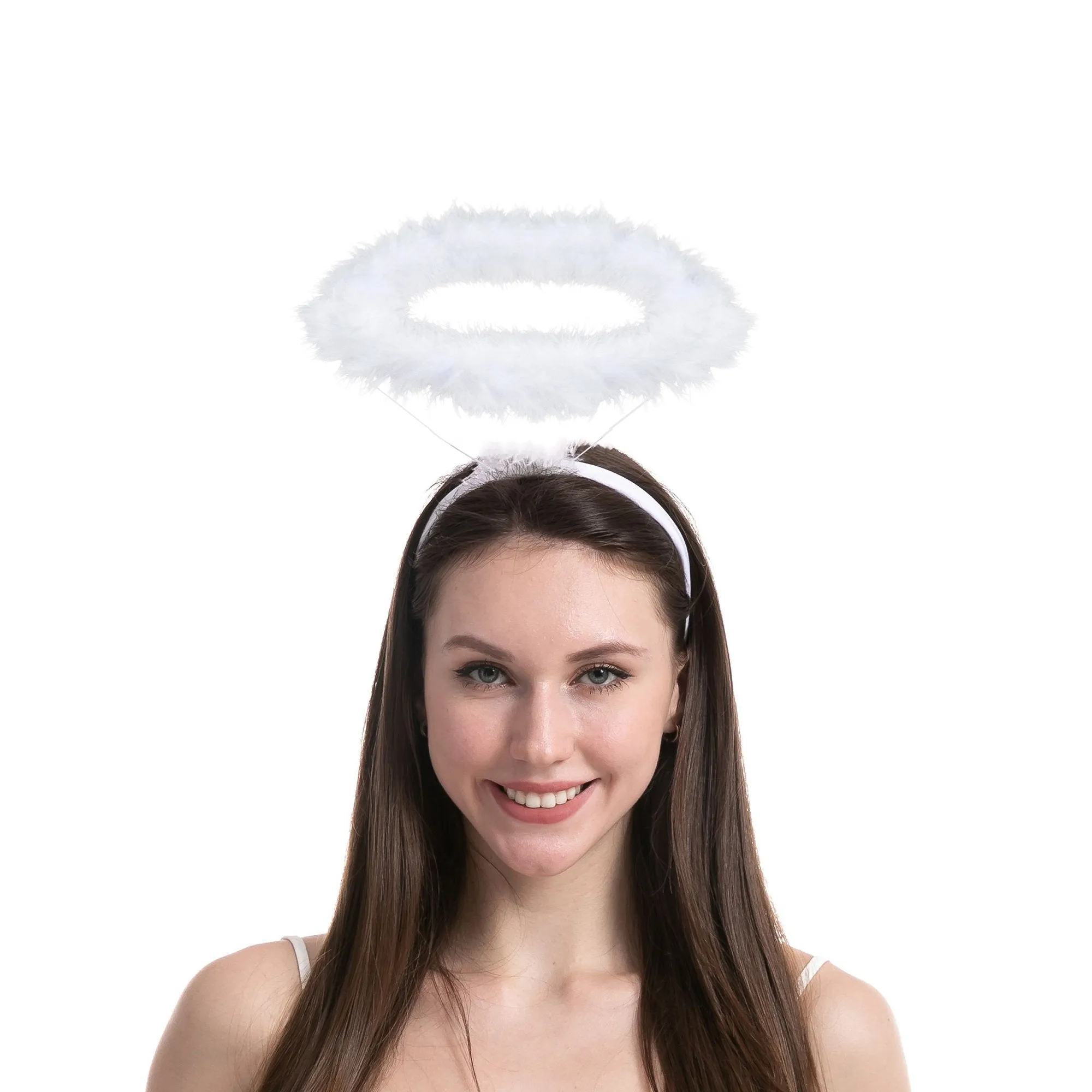 White LED Angel Halo Headband Cosplay Kit Role Play Accessories, 3 Pack