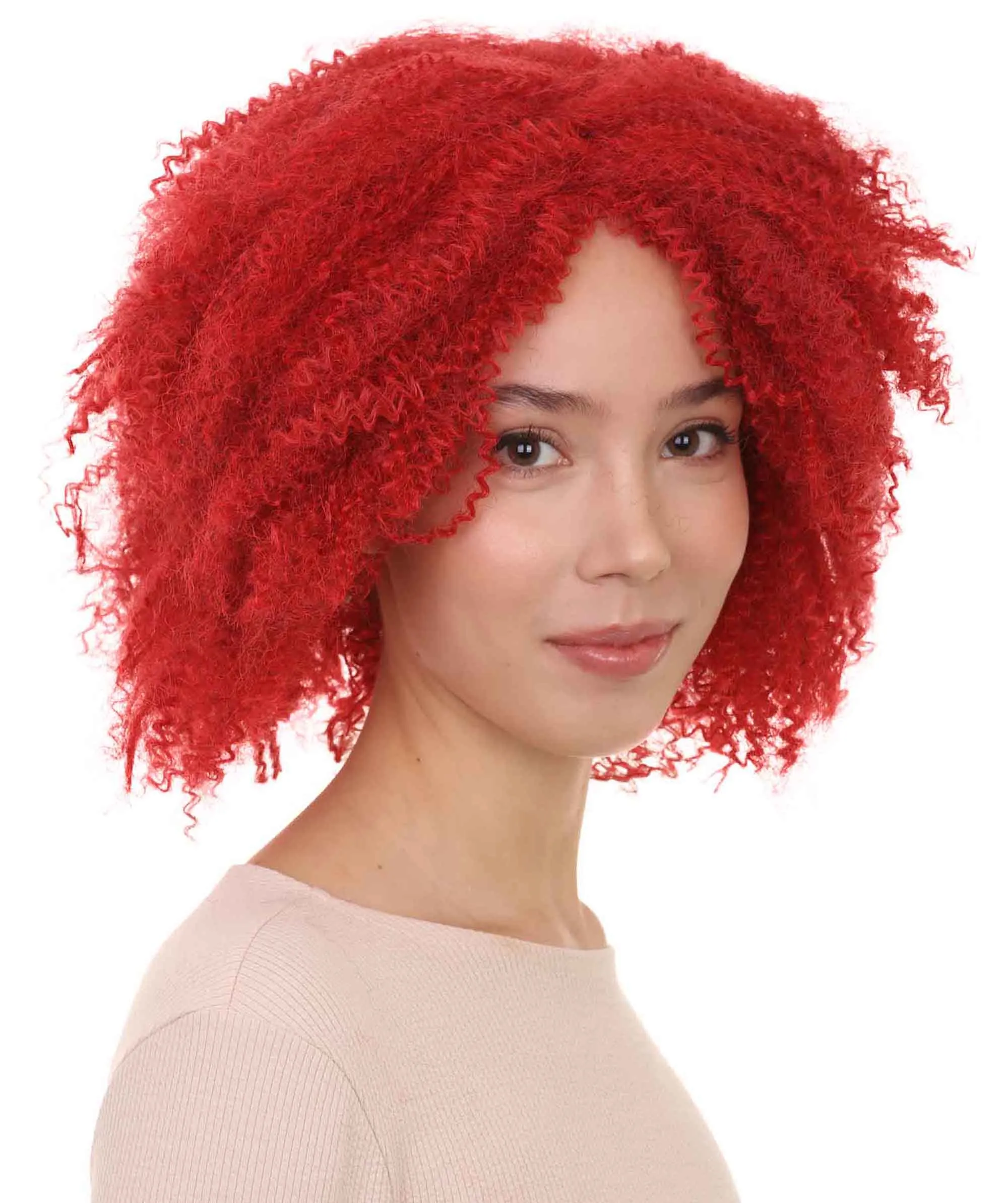 Womens 80's Disco Diva Party Wig | Red Rock / Disco Wigs | Premium Breathable Capless Cap