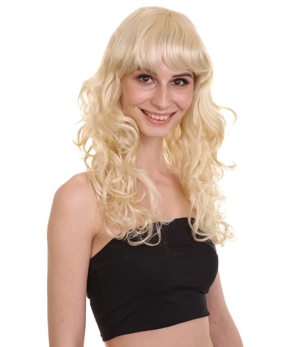 Women's Bella Wig Collections | Long Curly Glamour Party Event Cosplay Halloween Wig | Premium Breathable Capless Cap