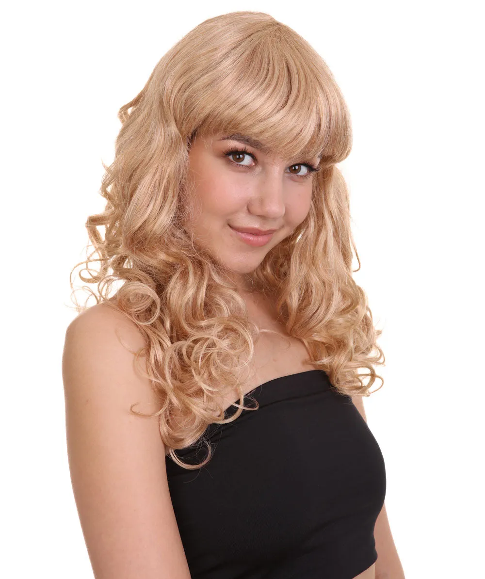 Women's Bella Wig Collections | Long Curly Glamour Party Event Cosplay Halloween Wig | Premium Breathable Capless Cap